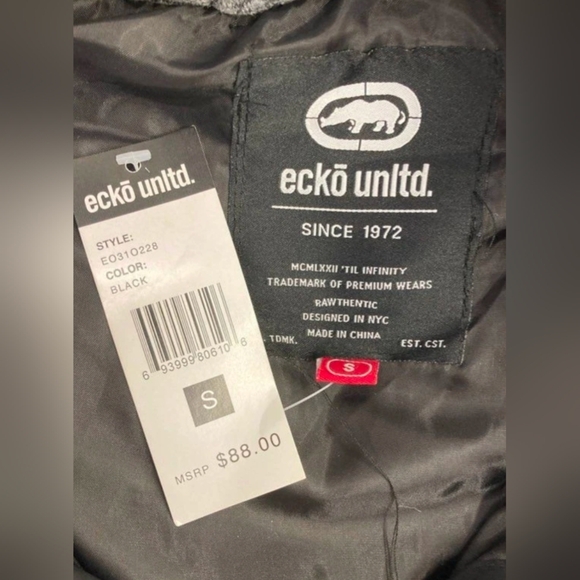 Ecko Unltd Men's Black Hybrid Jacket Size S NWT MSRP $88 - Picture 6 of 6